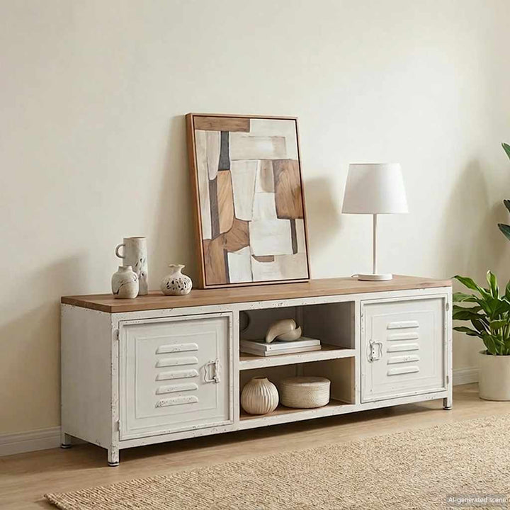 tv-bord 120x30x40 cm hvid