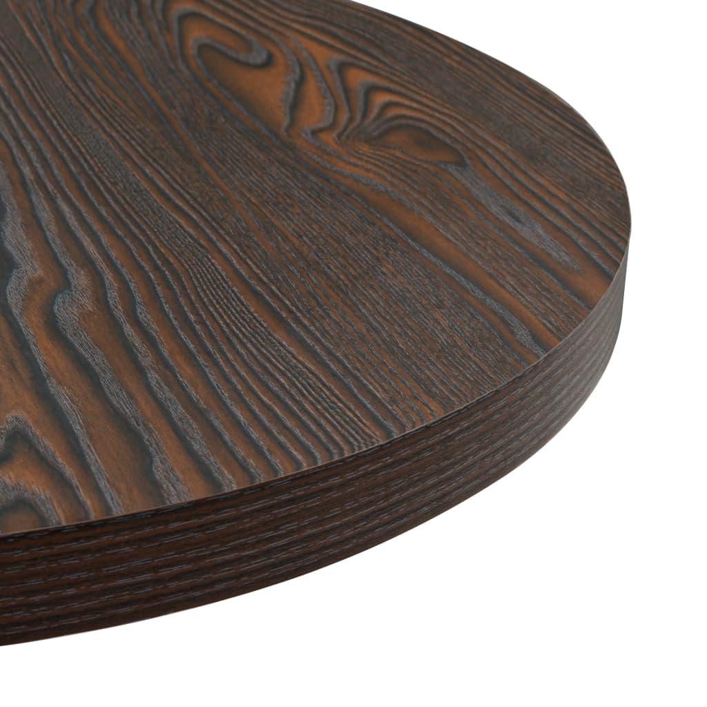 bistrobord MDF og stål rund 60 x 75 cm mørk aske