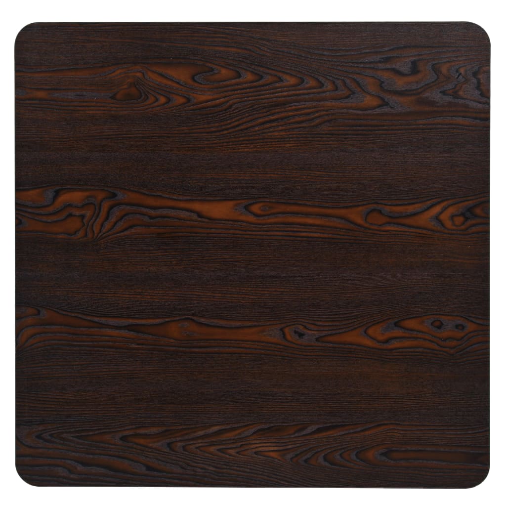 bistrobord MDF og stål firkantet 80 x 80 x 75 cm mørk aske