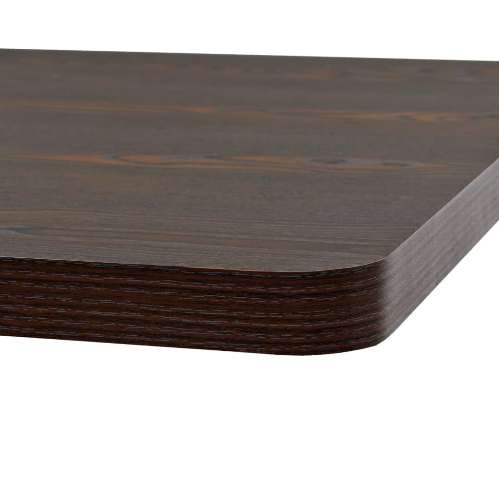bistrobord MDF og stål firkantet 80 x 80 x 75 cm mørk aske