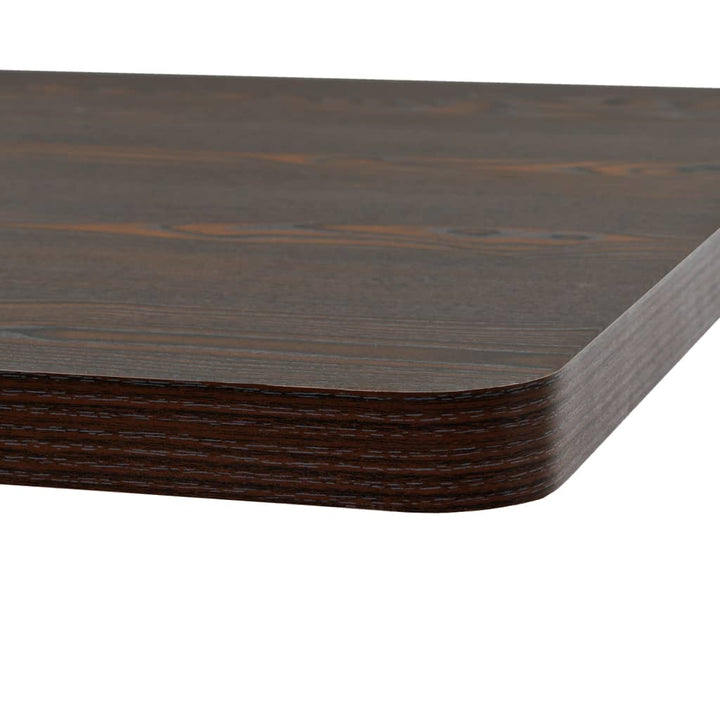 bistrobord MDF og stål firkantet 80 x 80 x 75 cm mørk aske