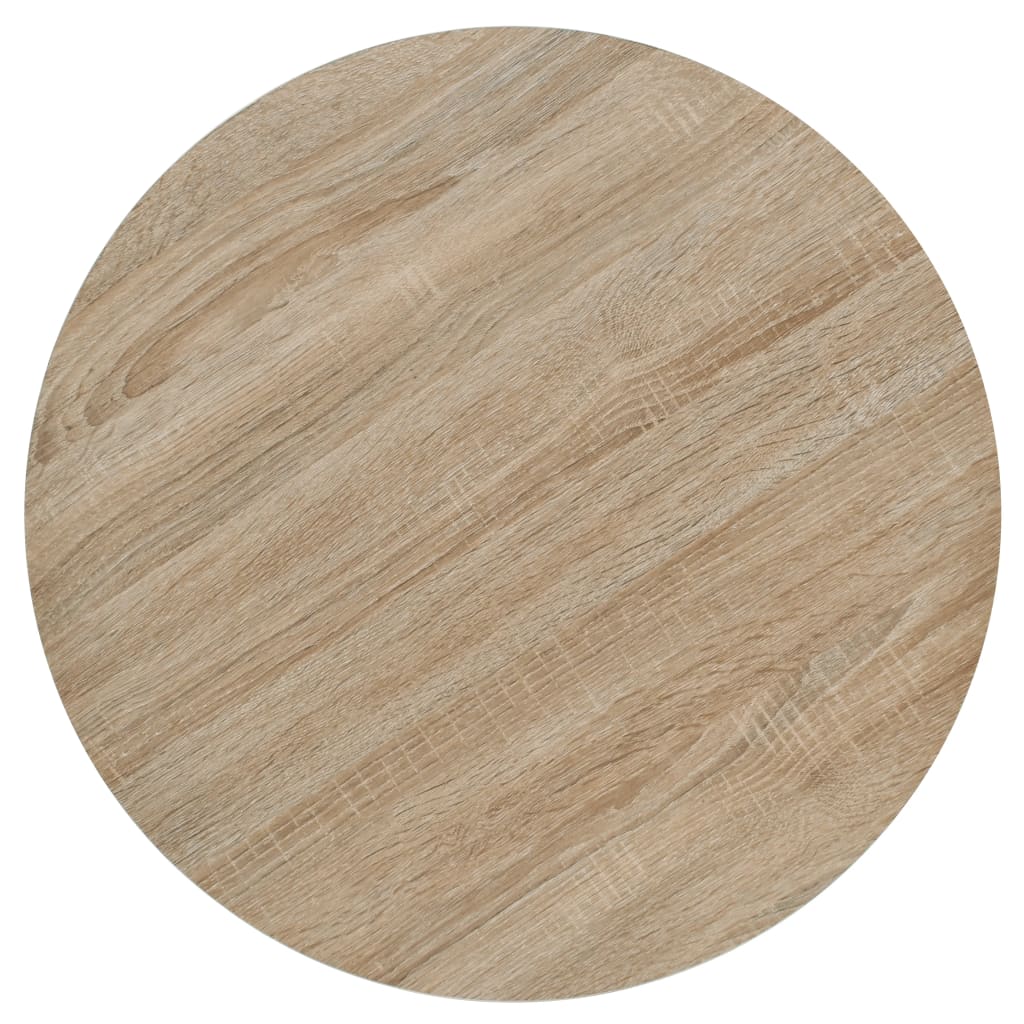 bistrobord MDF og stål rund 60 x 75 cm egetræsfarvet