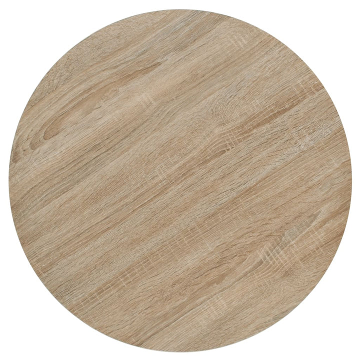 bistrobord MDF og stål rund 60 x 75 cm egetræsfarvet