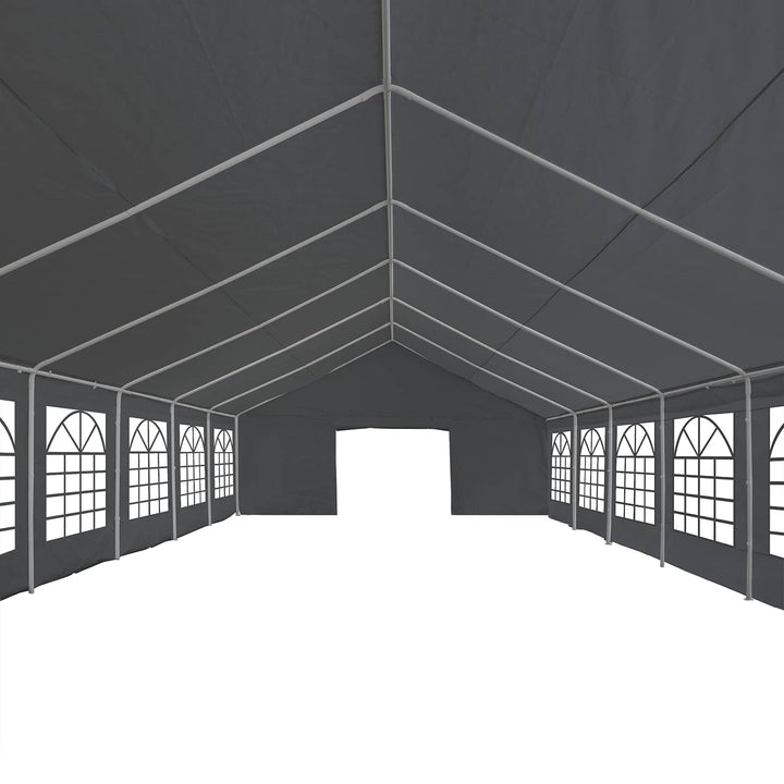 Teltstof uden ramme Grå 12 x 6 m PE