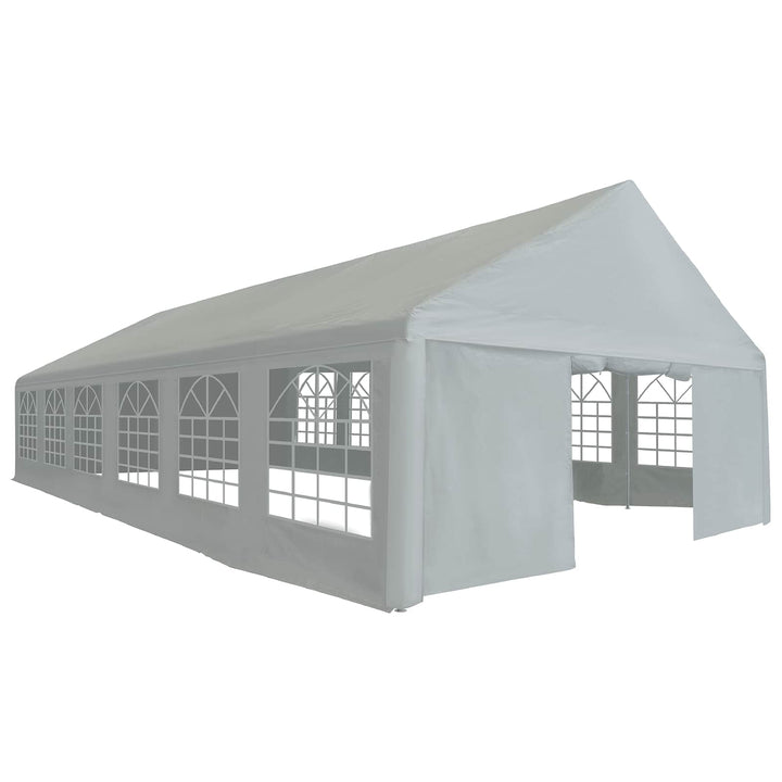 Teltstof uden ramme Grå 12 x 6 m PE