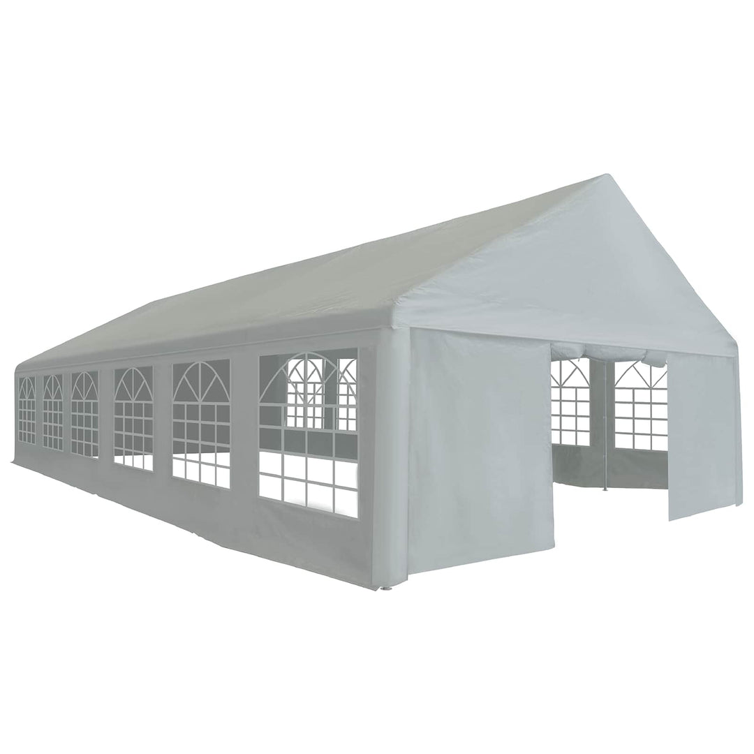 Teltstof uden ramme Grå 12 x 6 m PE