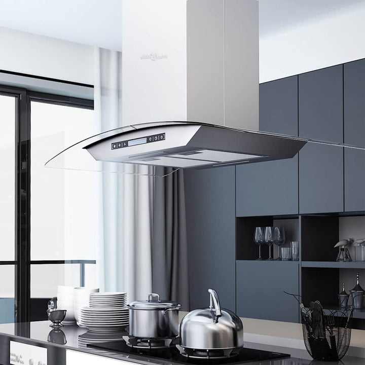 ø-emhætte 90 cm LCD-display touchsensor 756 m³/t. LED