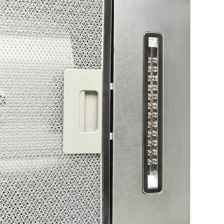ø-emhætte 90 cm rustfrit stål 756 m³/t. LED