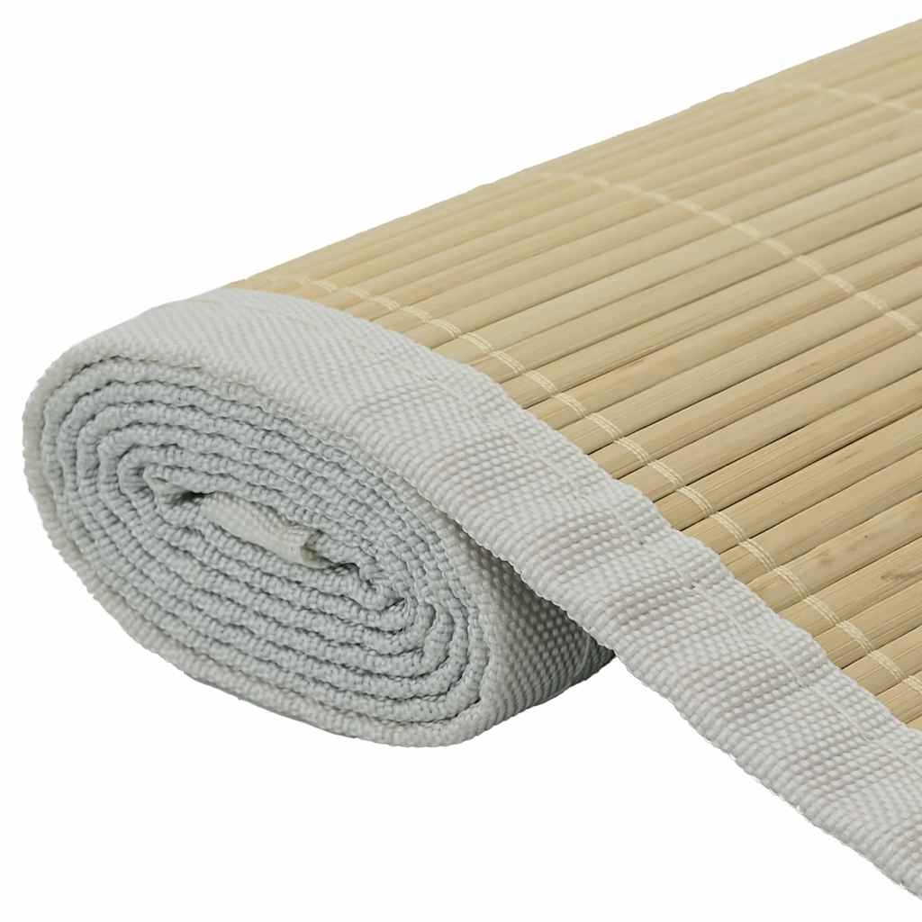 tæppe 160x230 cm bambus naturfarvet