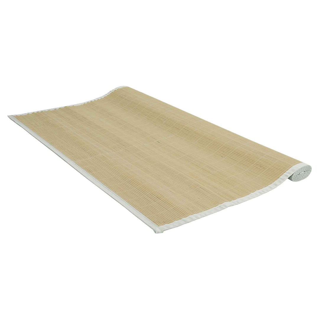 tæppe 160x230 cm bambus naturfarvet