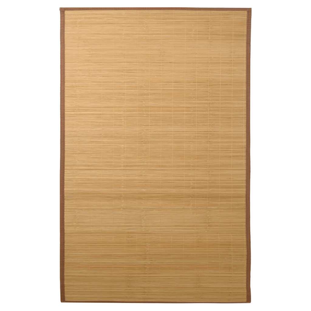 tæppe 100x160 cm bambus brun