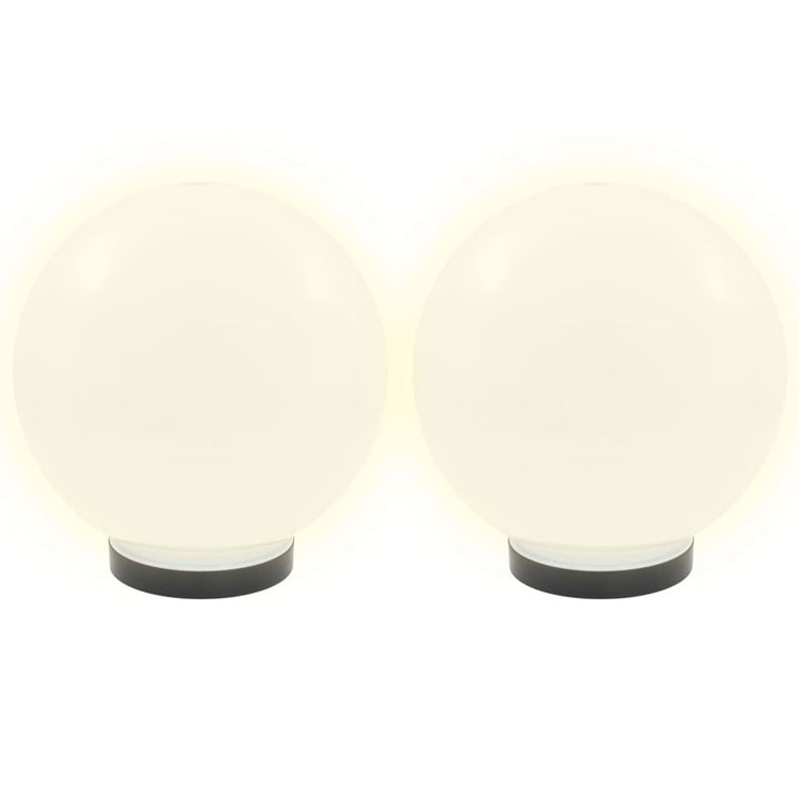 LED-kuglelamper 2 stk. kugleformet 25 cm PMMA