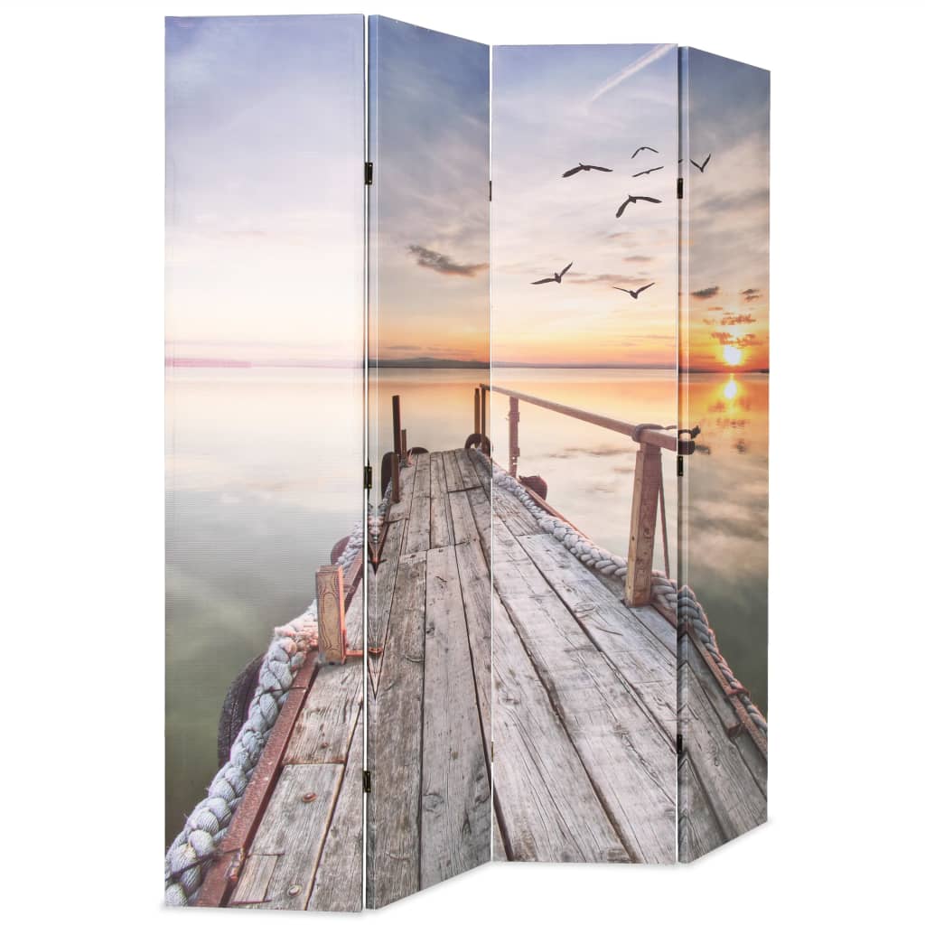 foldbar rumdeler 160 x 170 cm sømotiv