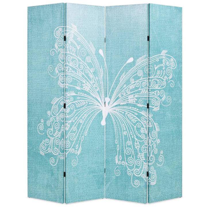 foldbar rumdeler 160 x 170 cm sommerfugl blå