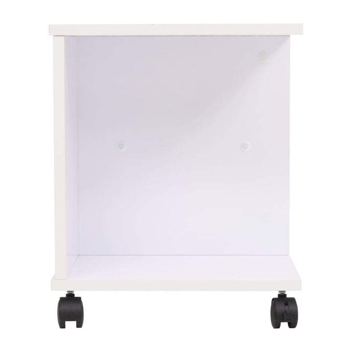 hylde med hjul 50x35x42 cm hvid