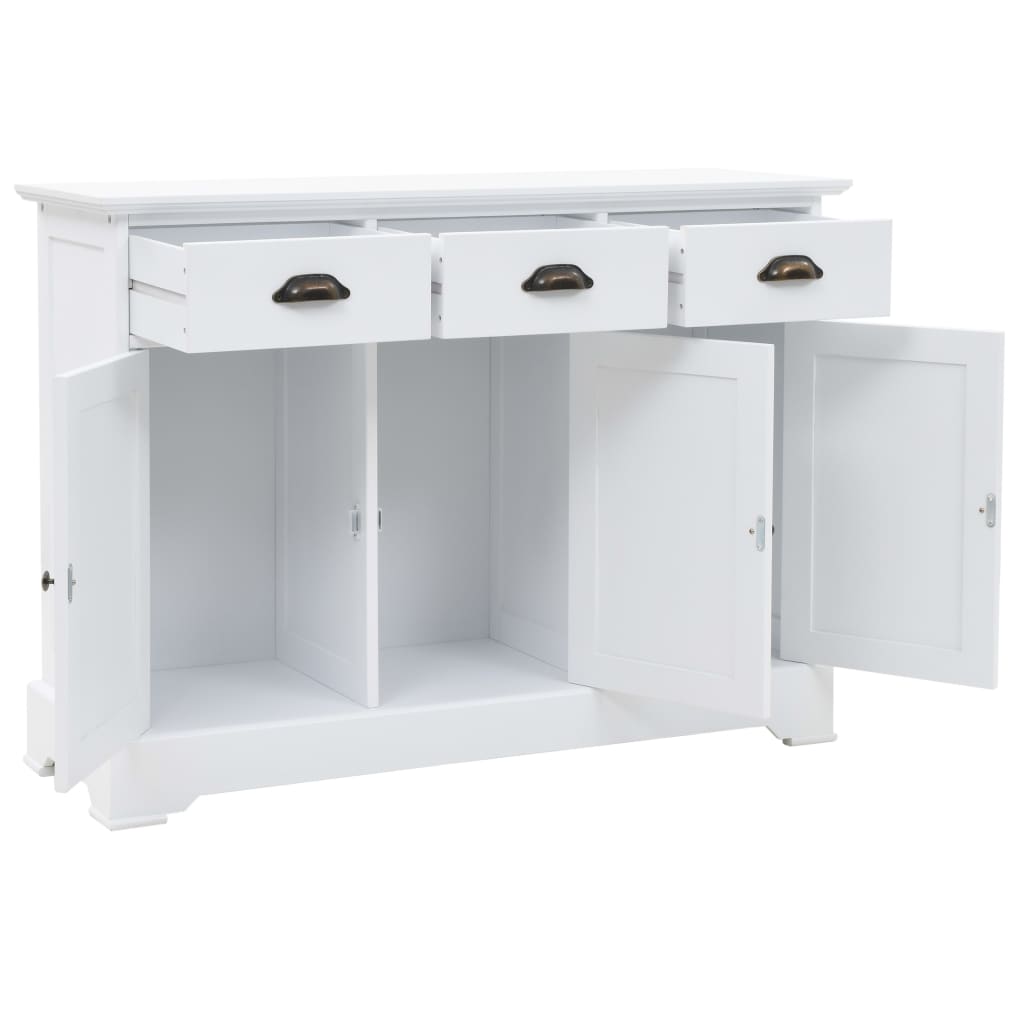 skænk med 3 låger 105x35x77,5 cm MDF og fyrretræ