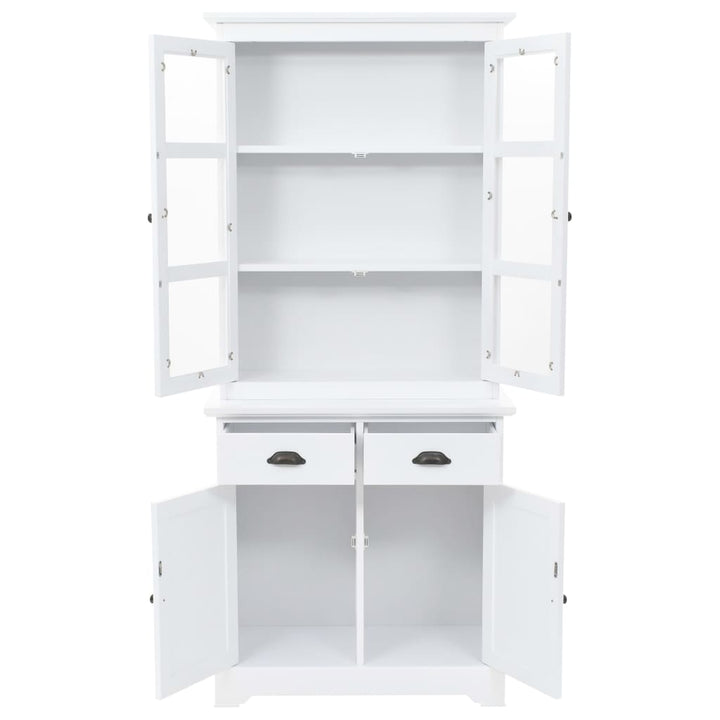 walisisk kommode med 4 døre MDF og fyrretræ 80 x 40 x 180 cm