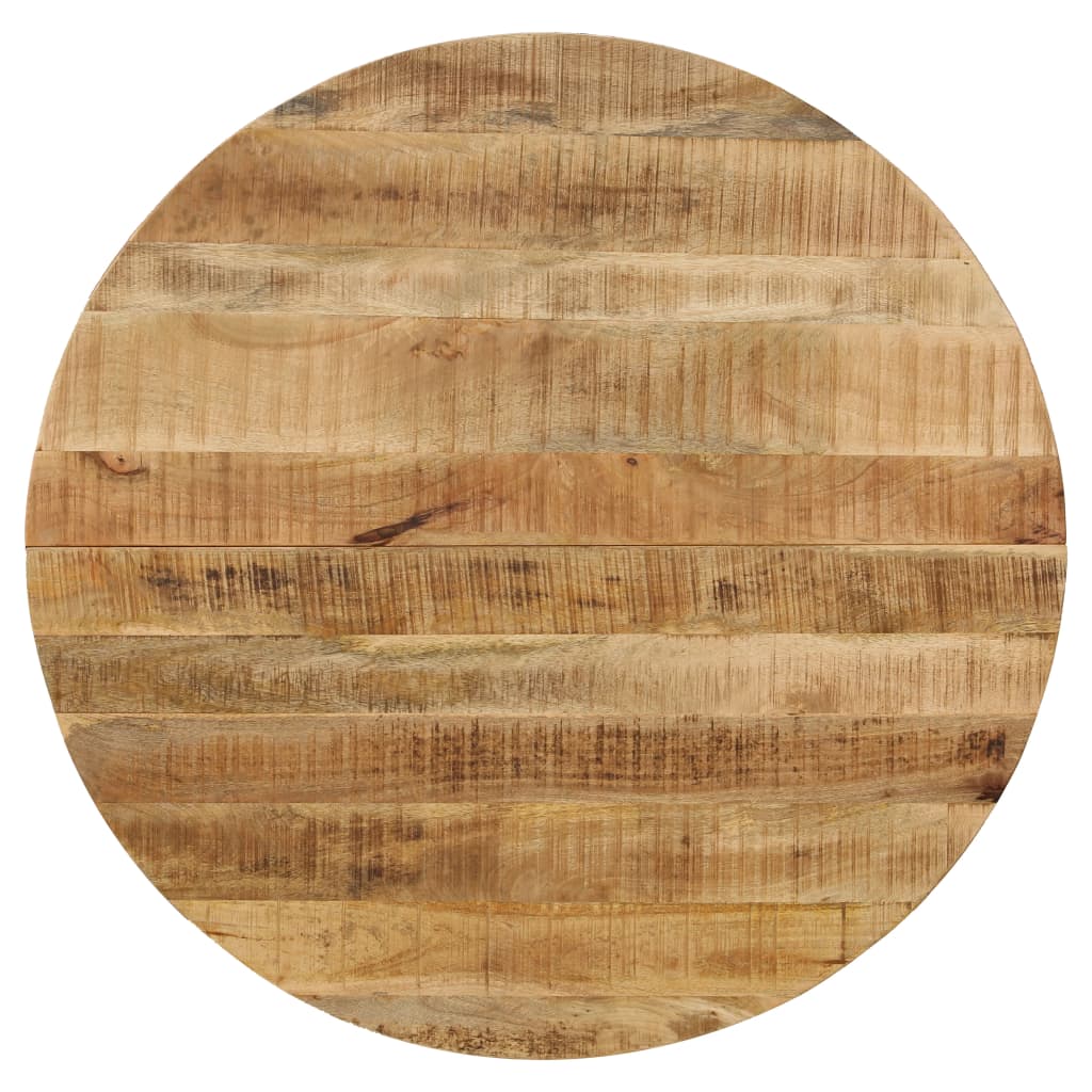 spisebord i massivt ru mangotræ og stål 120 x 77 cm