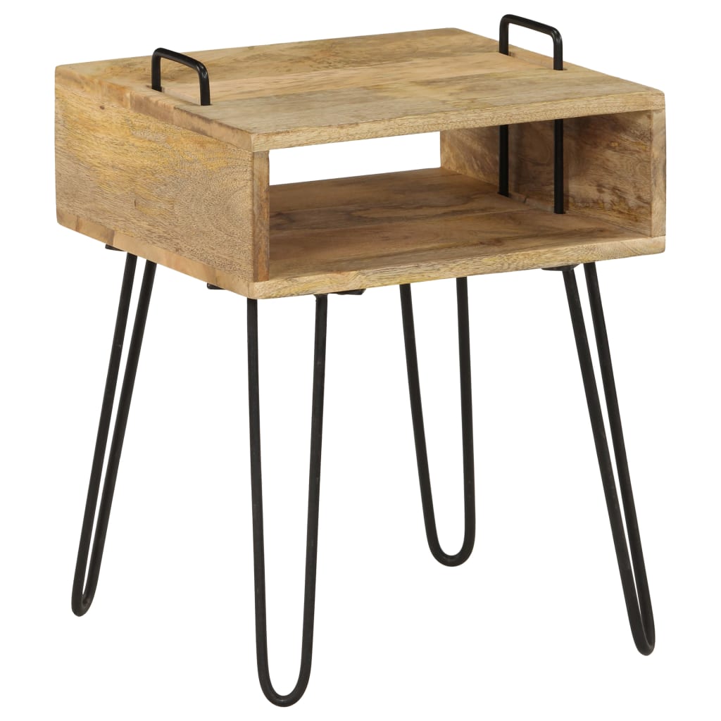 sengebord 40x34x47 cm massivt mangotræ