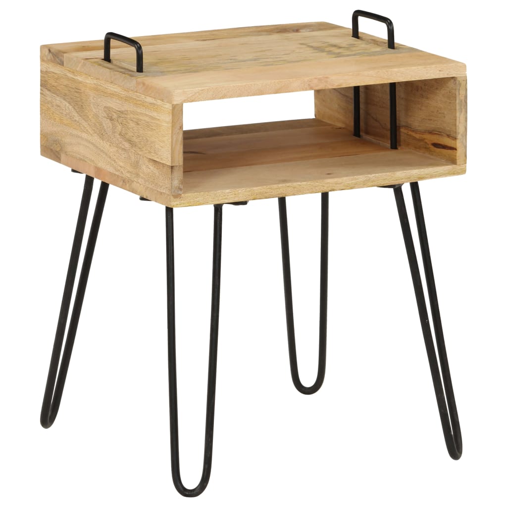 sengebord 40x34x47 cm massivt mangotræ