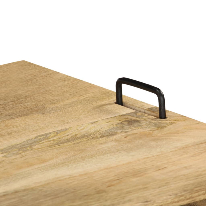 tv-bord i massivt mangotræ 110 x 35 x 45 cm