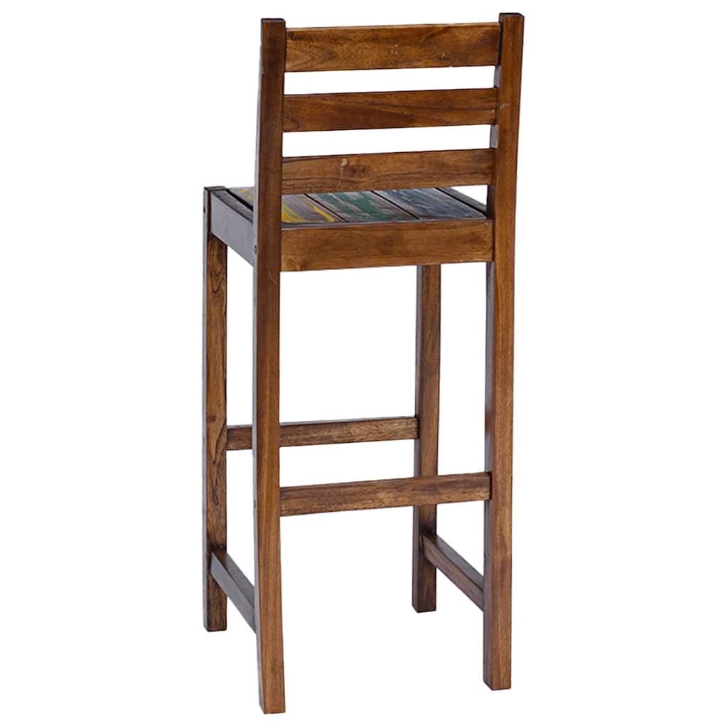 barstole 2 stk. massivt genbrugstræ