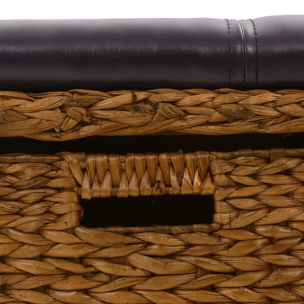 bænk med 2 kurve søgræs 71 x 40 x 42 cm brun