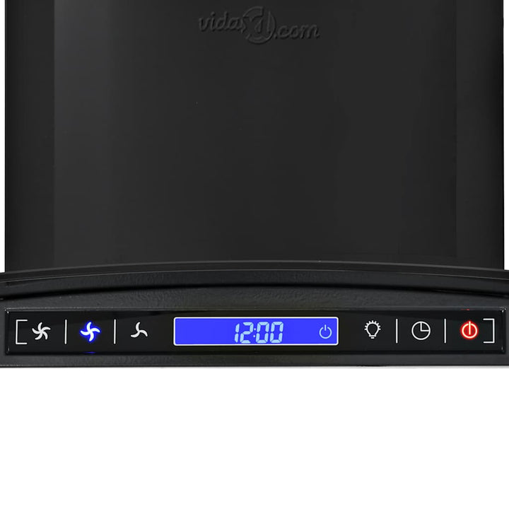 vægmonteret emhætte rustfrit stål 756 m³/t. 90 cm sort