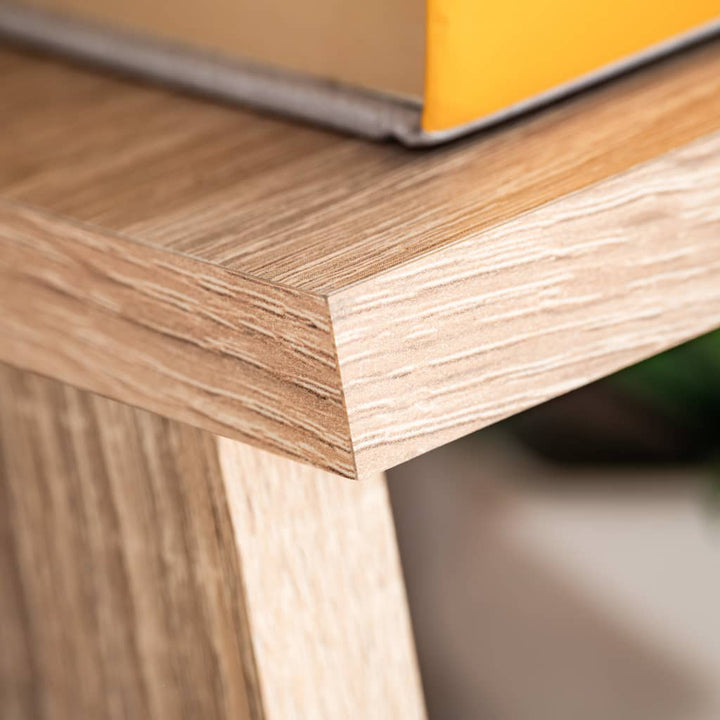 skabssæt med tv-skab og LED-lys sonoma-eg