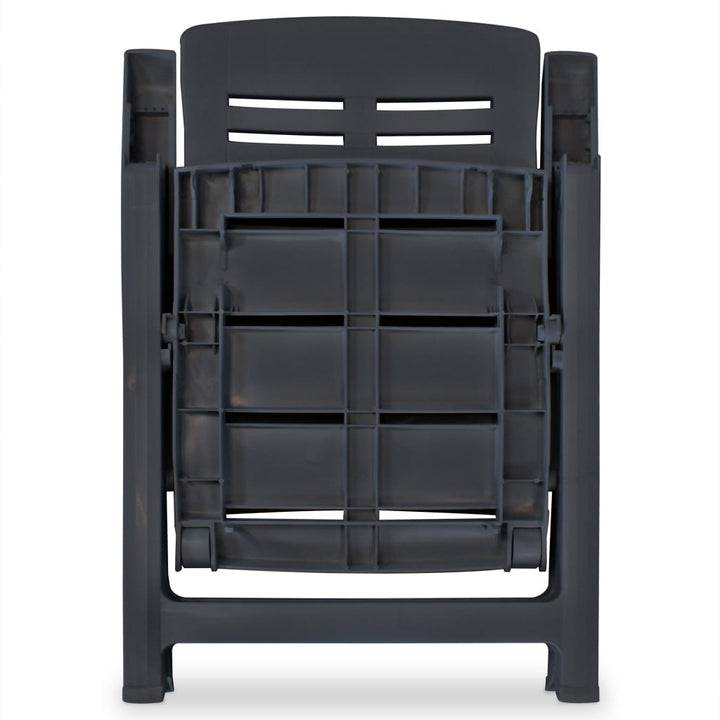 havelænestole 4 stk. plastik antracitgrå