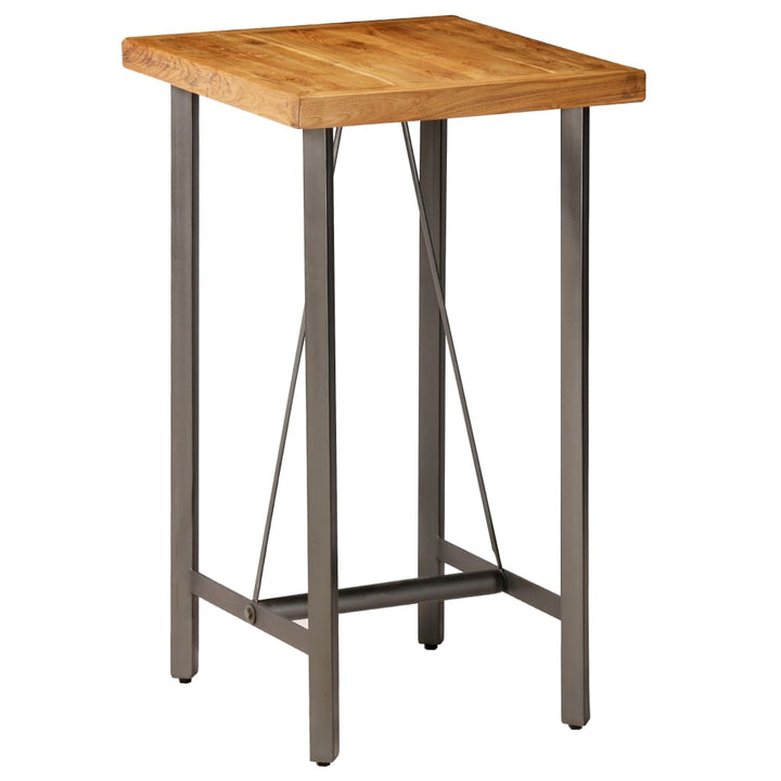 barbord 60x60x107 cm massivt genbrugsteak