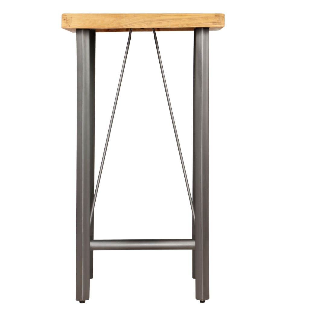 barbord 60x60x107 cm massivt genbrugsteak