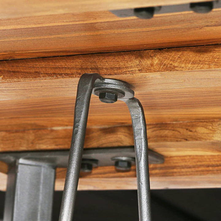 barsæt 3 dele massivt genanvendt teak