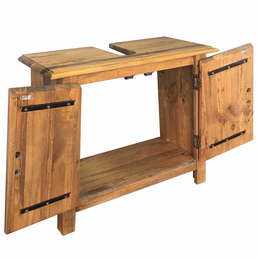 badeværelsesmøbel 70x32x63 cm massivt fyrretræ
