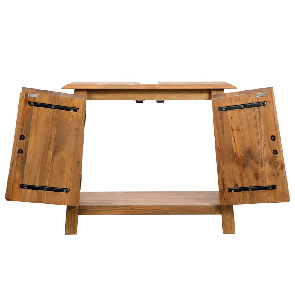 badeværelsesmøbel 70x32x63 cm massivt fyrretræ