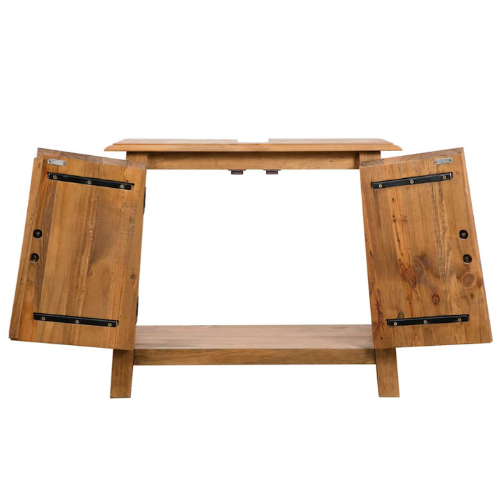 badeværelsesmøbel 70x32x63 cm massivt fyrretræ