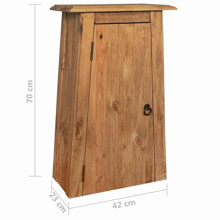 badeværelsesskab 42x23x70 cm massivt fyrretræ