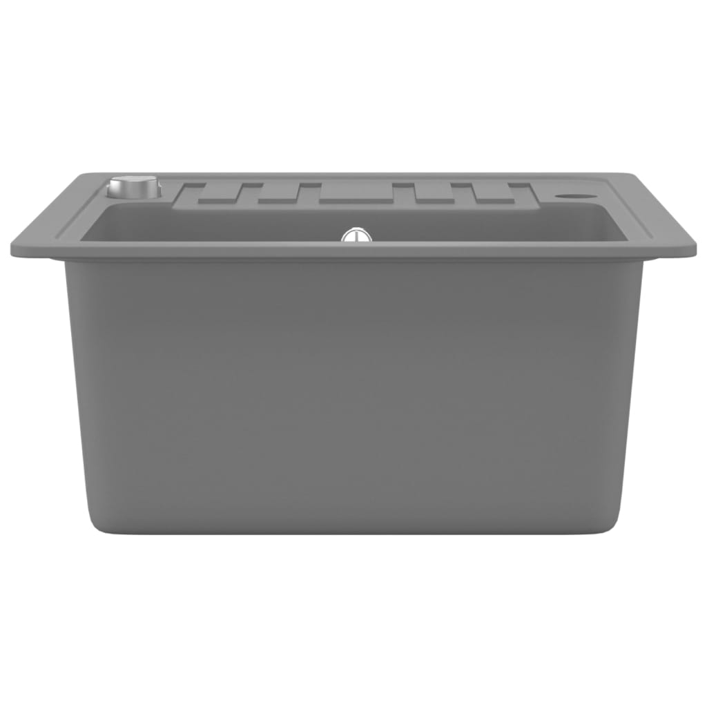 køkkenvask enkelt vask granit grå