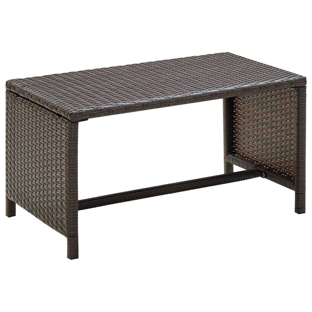 haveloungesæt 4 dele med hynder polyrattan brun