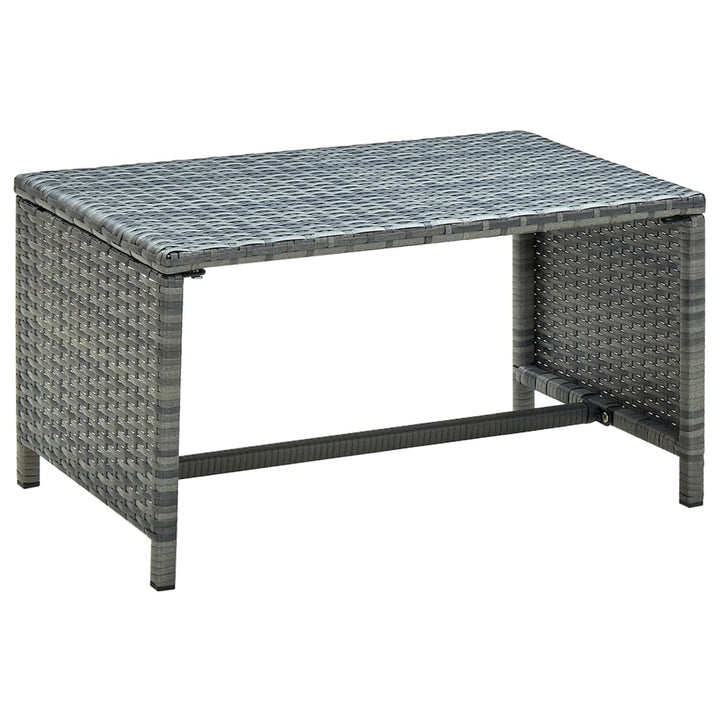 haveloungesæt 4 dele med hynder polyrattan grå
