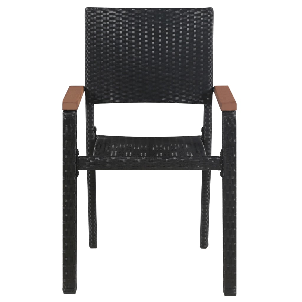 havestole 2 stk. polyrattan sort
