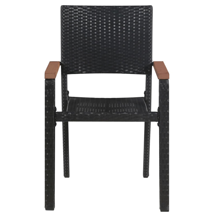 havestole 2 stk. polyrattan sort