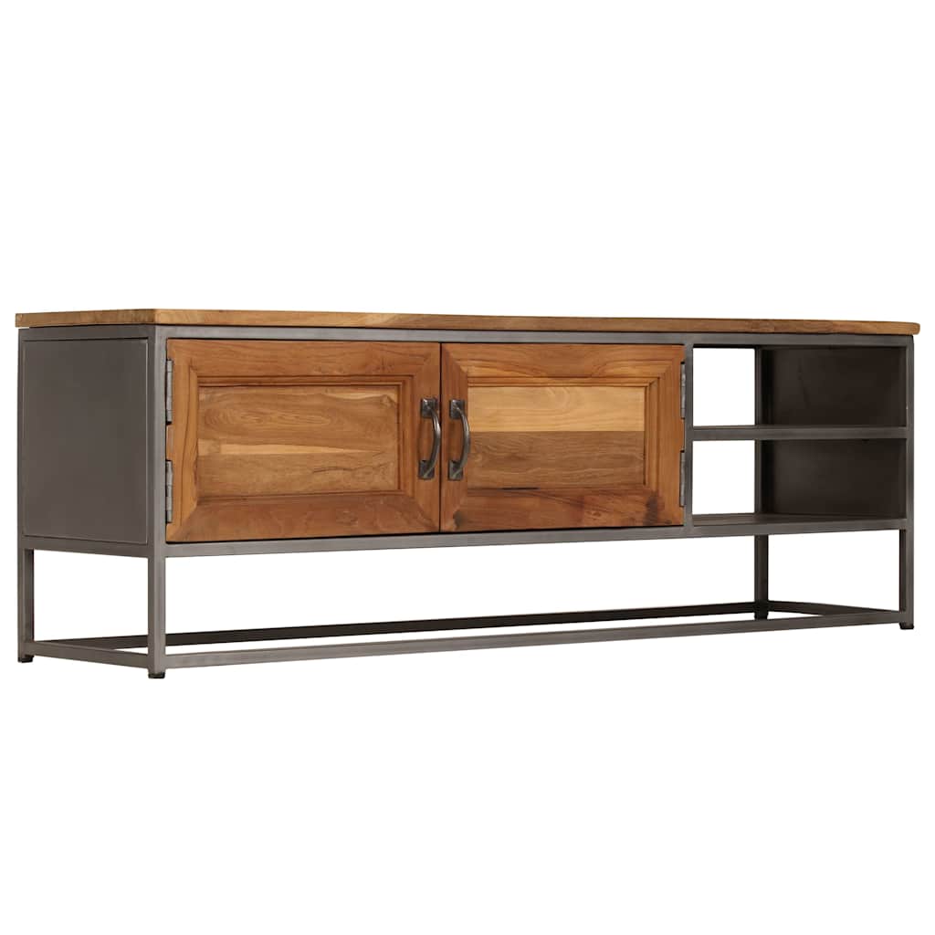 TV-skab genanvendt teak og stål 120 x 30 x 40 cm