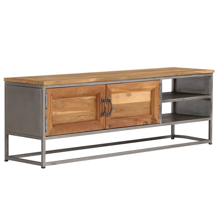 TV-skab genanvendt teak og stål 120 x 30 x 40 cm