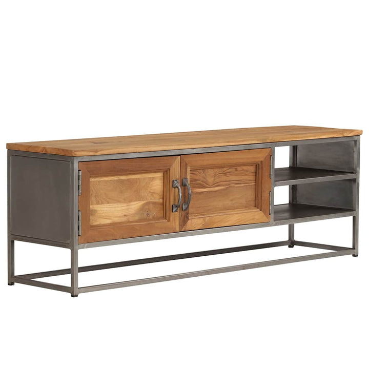 TV-skab genanvendt teak og stål 120 x 30 x 40 cm