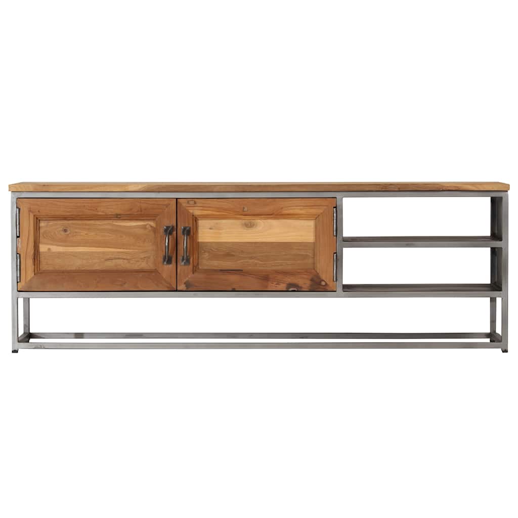 TV-skab genanvendt teak og stål 120 x 30 x 40 cm
