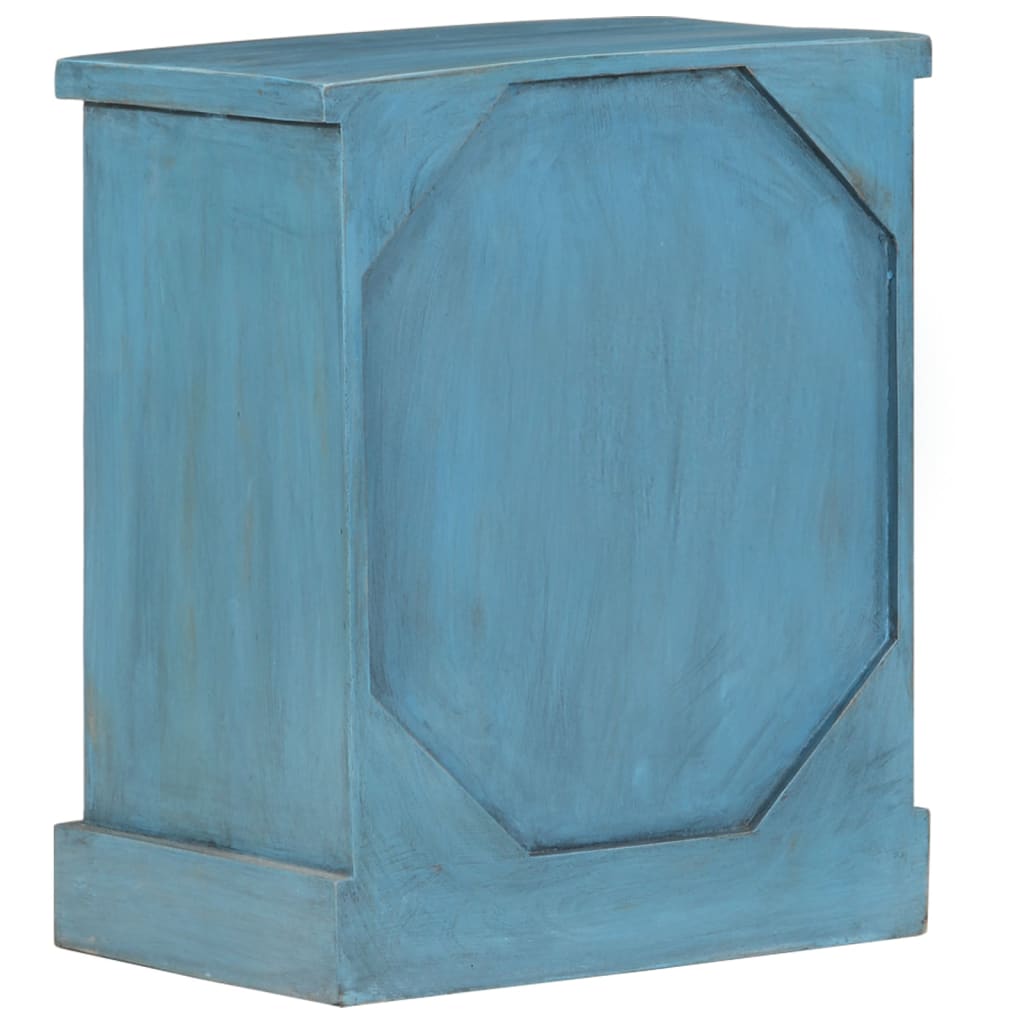 sengebord 40x30x50 cm massivt mangotræ blå