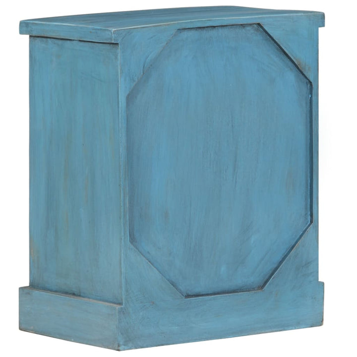 sengebord 40x30x50 cm massivt mangotræ blå