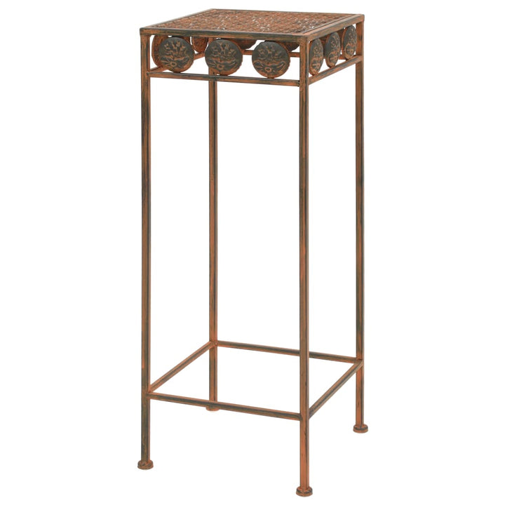 plantestativsæt i 3 dele vintagestil metal rustfarve