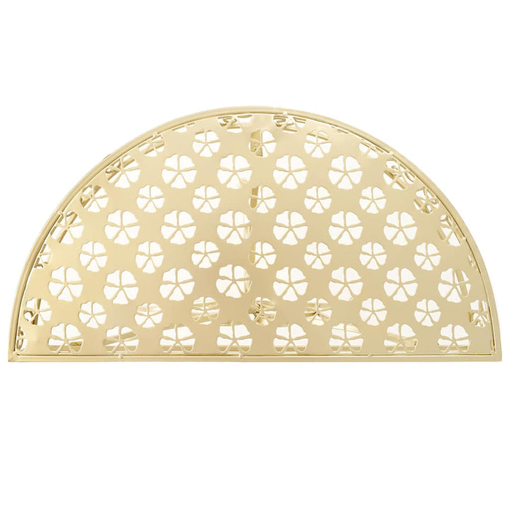sidebord i vintagestil halvrund metal 72x36x74 cm guldfarvet